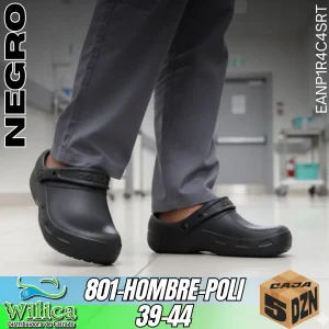 801-HOMBRE-POLI 39-44 NEGRO